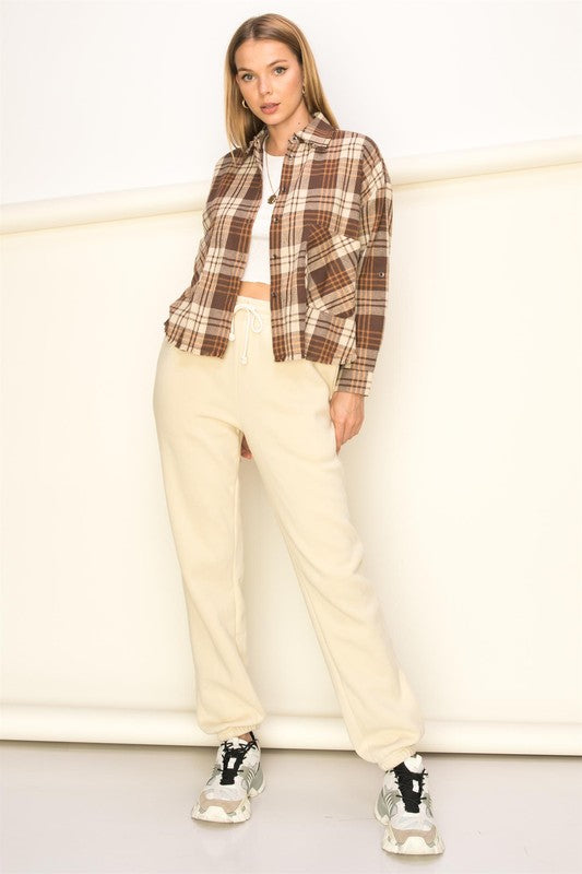 Wonder Away Plaid Button Down Shirt - Dixie Hike & Style