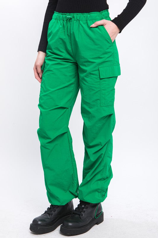 Loose Fit Parachute Cargo Pants - Dixie Hike & Style