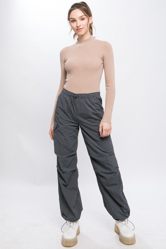 Loose Fit Parachute Cargo Pants - Dixie Hike & Style