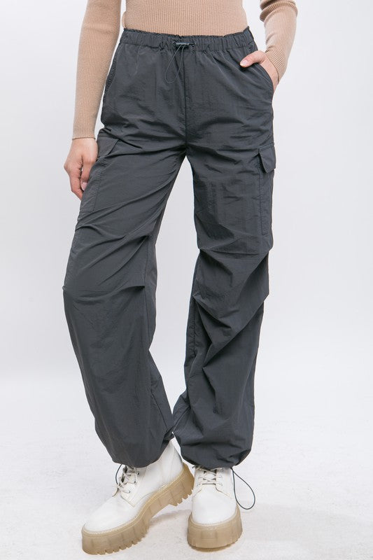 Loose Fit Parachute Cargo Pants - Dixie Hike & Style