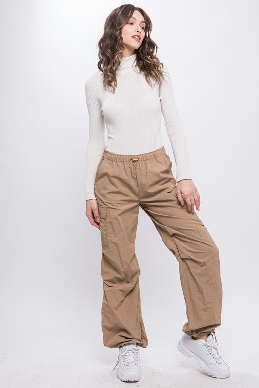 Loose Fit Parachute Cargo Pants - Dixie Hike & Style