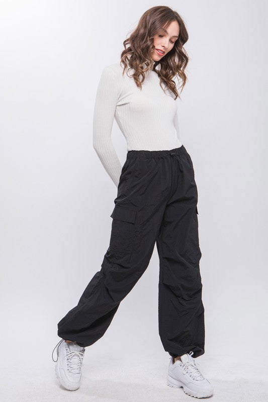 Loose Fit Parachute Cargo Pants - Dixie Hike & Style