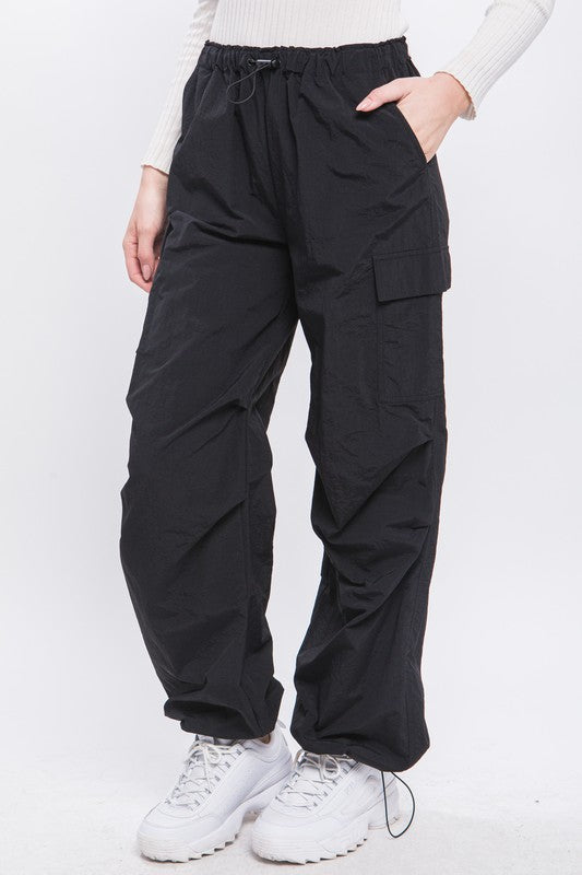 Loose Fit Parachute Cargo Pants - Dixie Hike & Style
