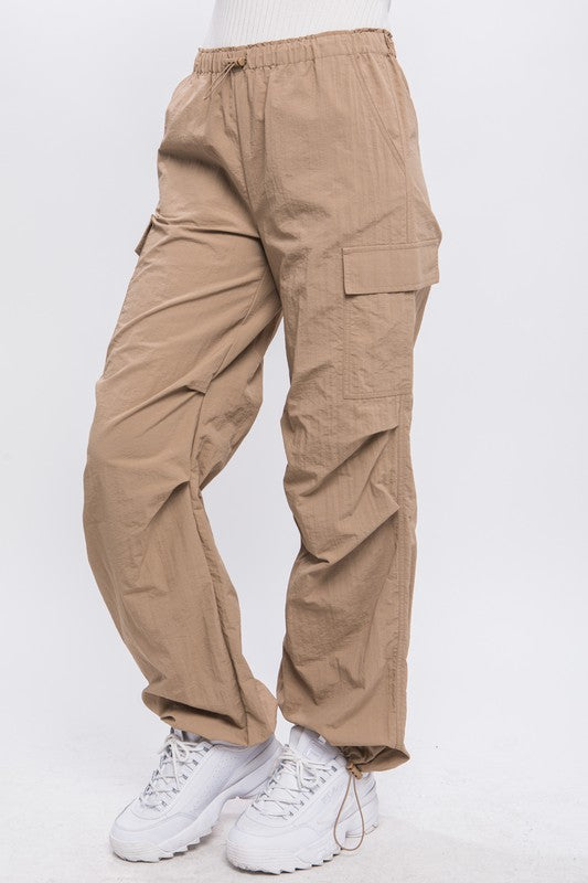 Loose Fit Parachute Cargo Pants - Dixie Hike & Style