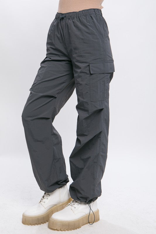 Loose Fit Parachute Cargo Pants - Dixie Hike & Style