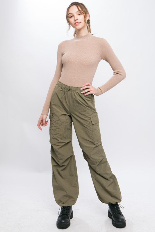 Loose Fit Parachute Cargo Pants - Dixie Hike & Style