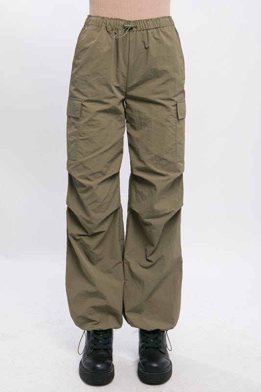 Loose Fit Parachute Cargo Pants - Dixie Hike & Style