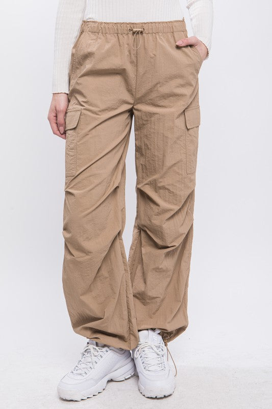 Loose Fit Parachute Cargo Pants - Dixie Hike & Style