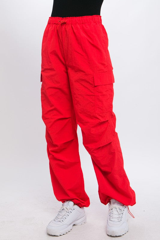 Loose Fit Parachute Cargo Pants - Dixie Hike & Style