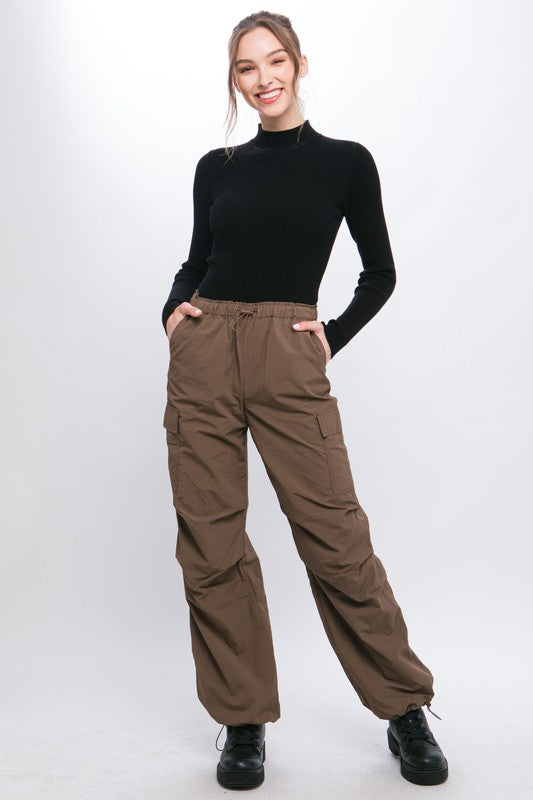 Loose Fit Parachute Cargo Pants - Dixie Hike & Style