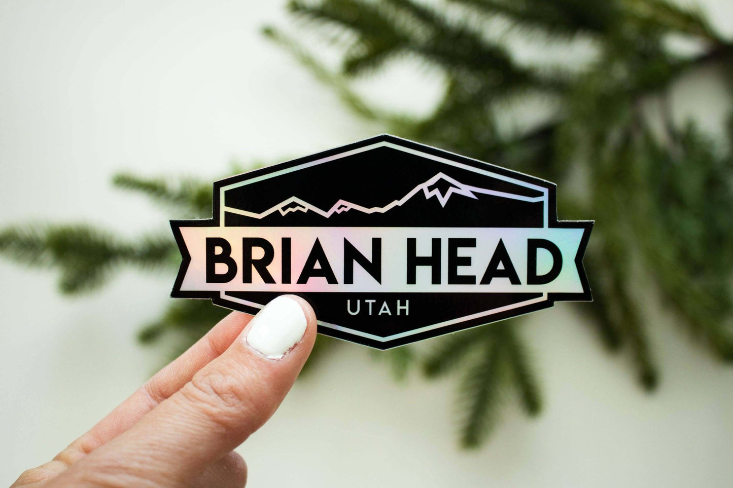 Brian Head Utah Holographic Sticker - Dixie Hike & Style