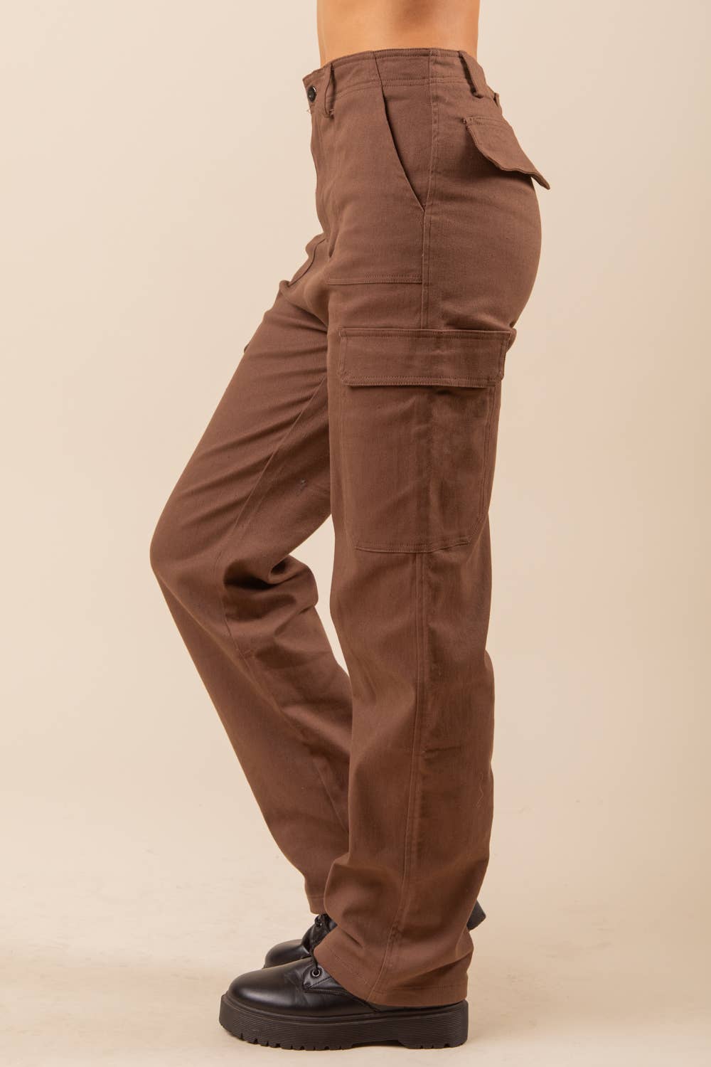 NP70255-Low Waist Casual Cargo Pants