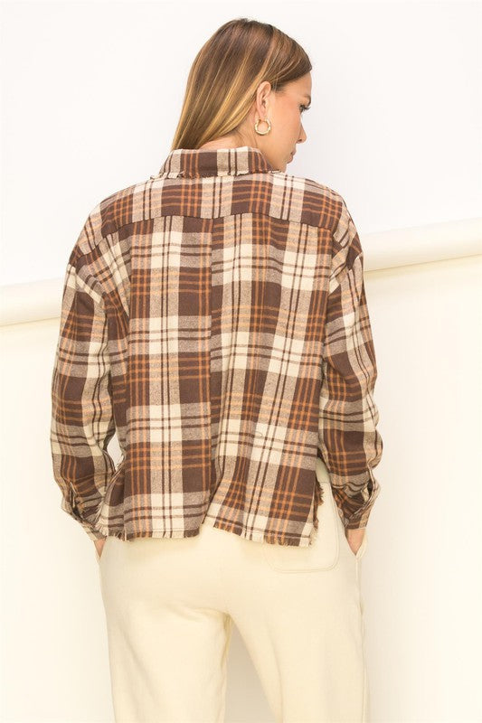 Wonder Away Plaid Button Down Shirt - Dixie Hike & Style