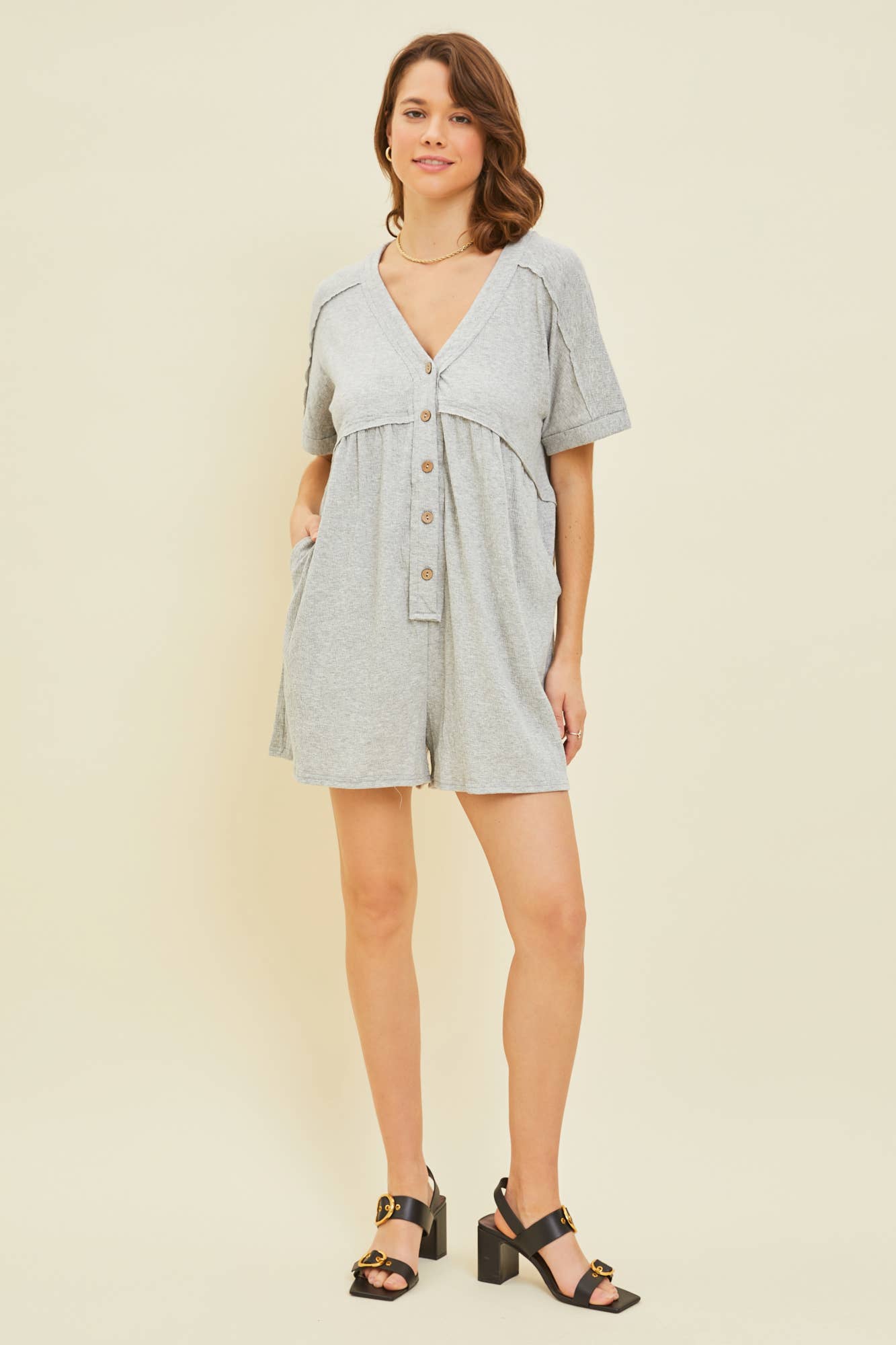 Heyson Eternal Comfort Button-Down Romper