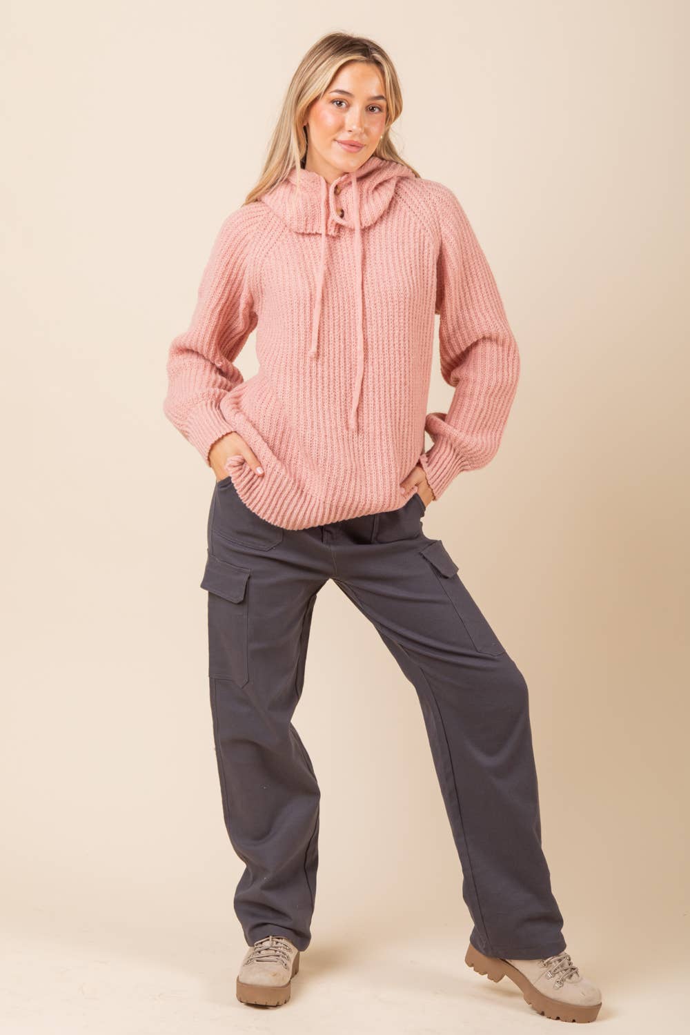 NP70255-Low Waist Casual Cargo Pants