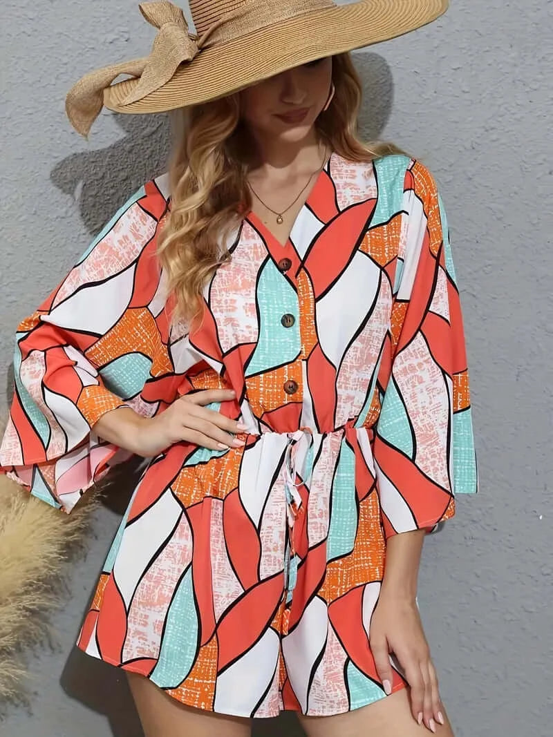 ChicVibe Geometric Romper - Dixie Hike & Style