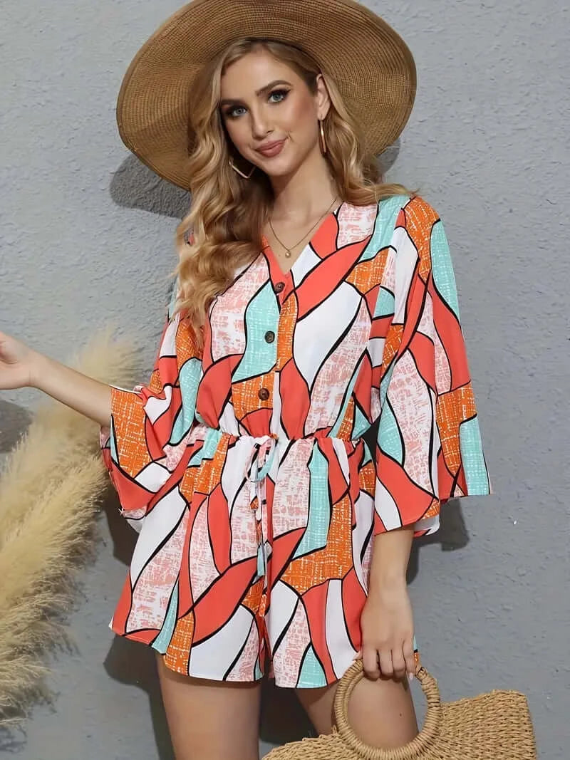 ChicVibe Geometric Romper - Dixie Hike & Style