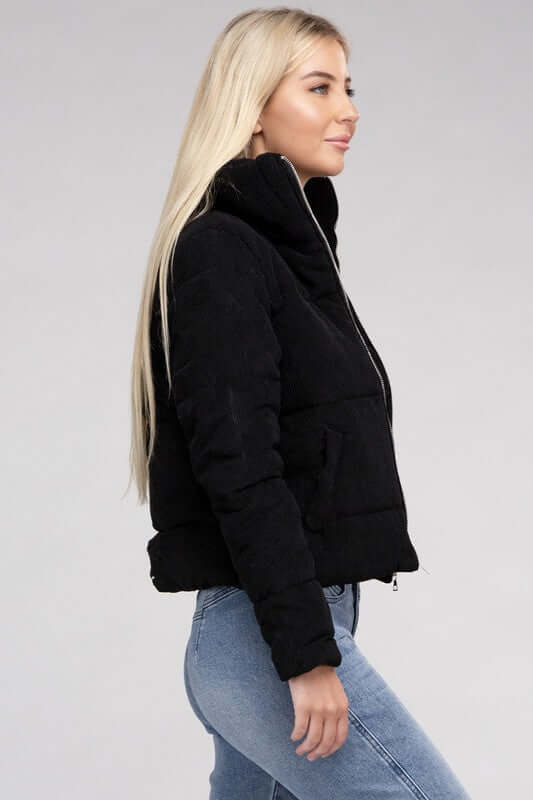 Corduroy Zip-Up Jacket - Dixie Hike & Style