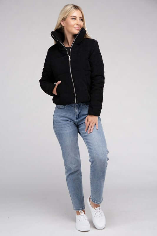 Corduroy Zip-Up Jacket - Dixie Hike & Style
