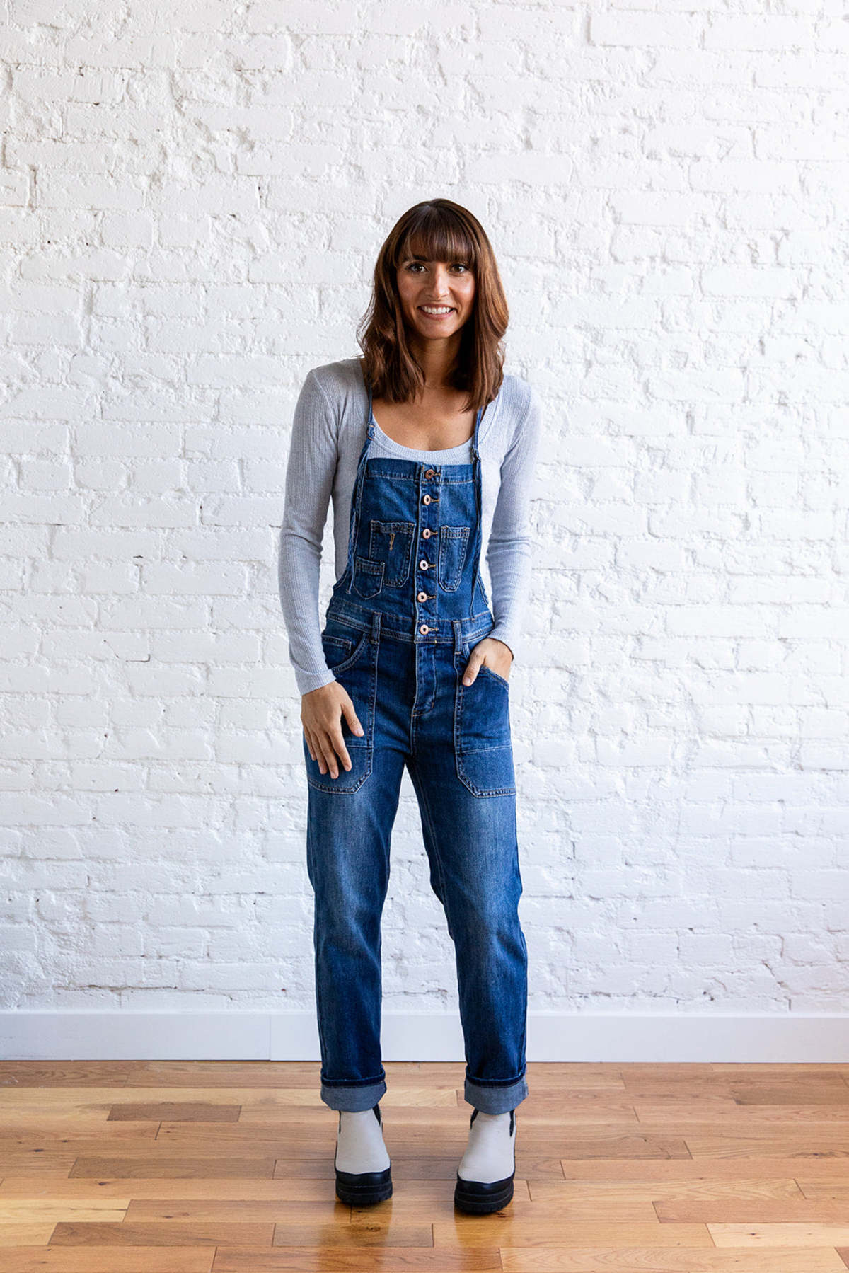 Miou Muse Baby Doll Denim Overalls - Dixie Hike & Style