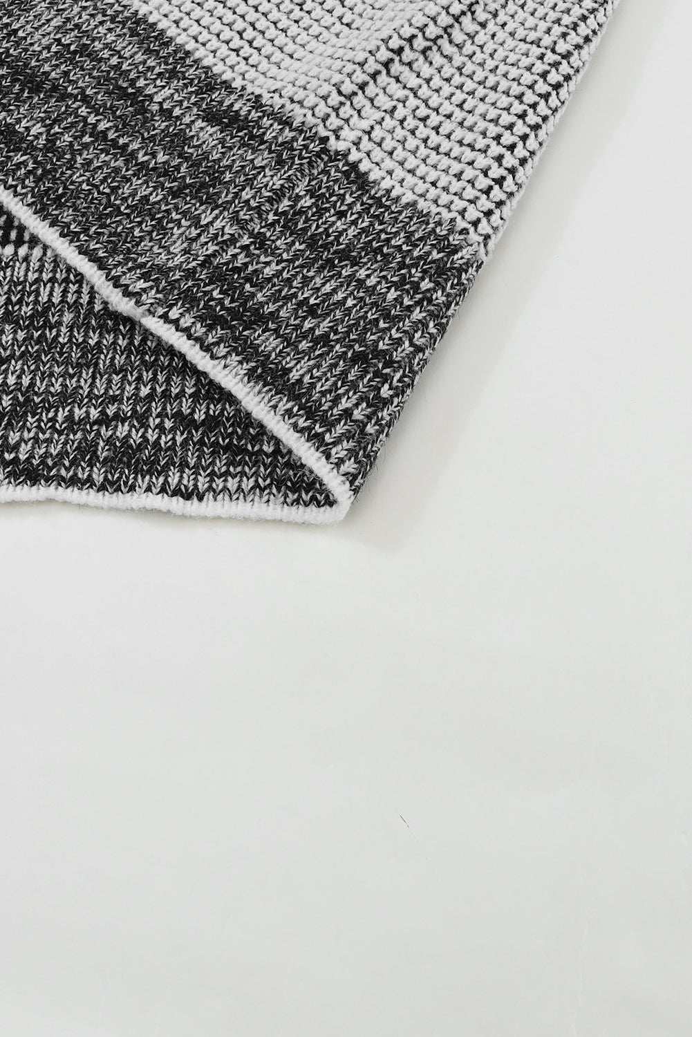 Grey Plaid Contrast Trim Open Front Cardigan - Dixie Hike & Style