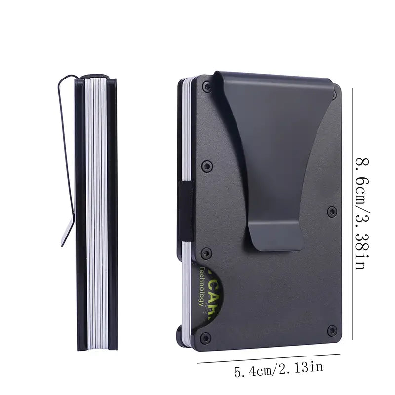 Sleek RFID-Blocking Aluminum Slim Wallet with Money Clip for Men - Dixie Hike & Style