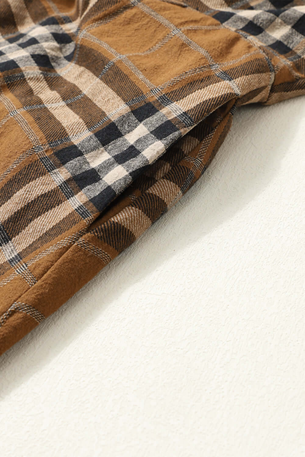 Brown Plaid Pattern Empire Waist Babydoll Dress - Dixie Hike & Style