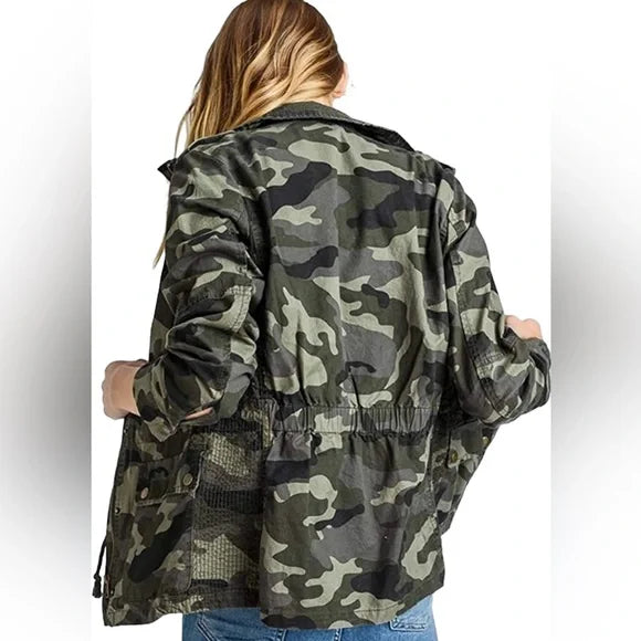 Love Tree Camo Anorak Jacket - Military-Style Utility Jacket - Dixie Hike & Style