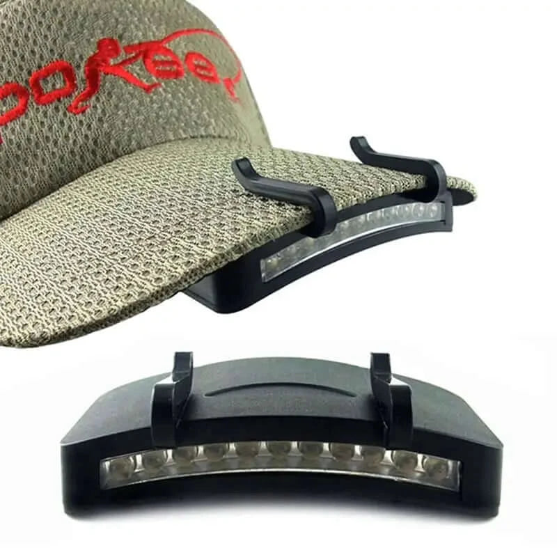 Clip-On Cap Hat Torch LED Headlamp - Hands-Free Lighting - Dixie Hike & Style