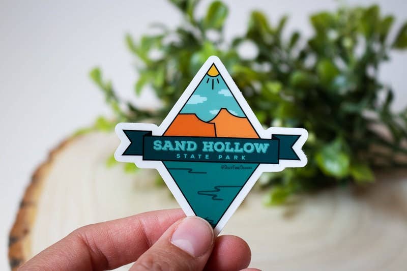 Sand Hollow State Park Diamond Clear Sticker - Dixie Hike & Style