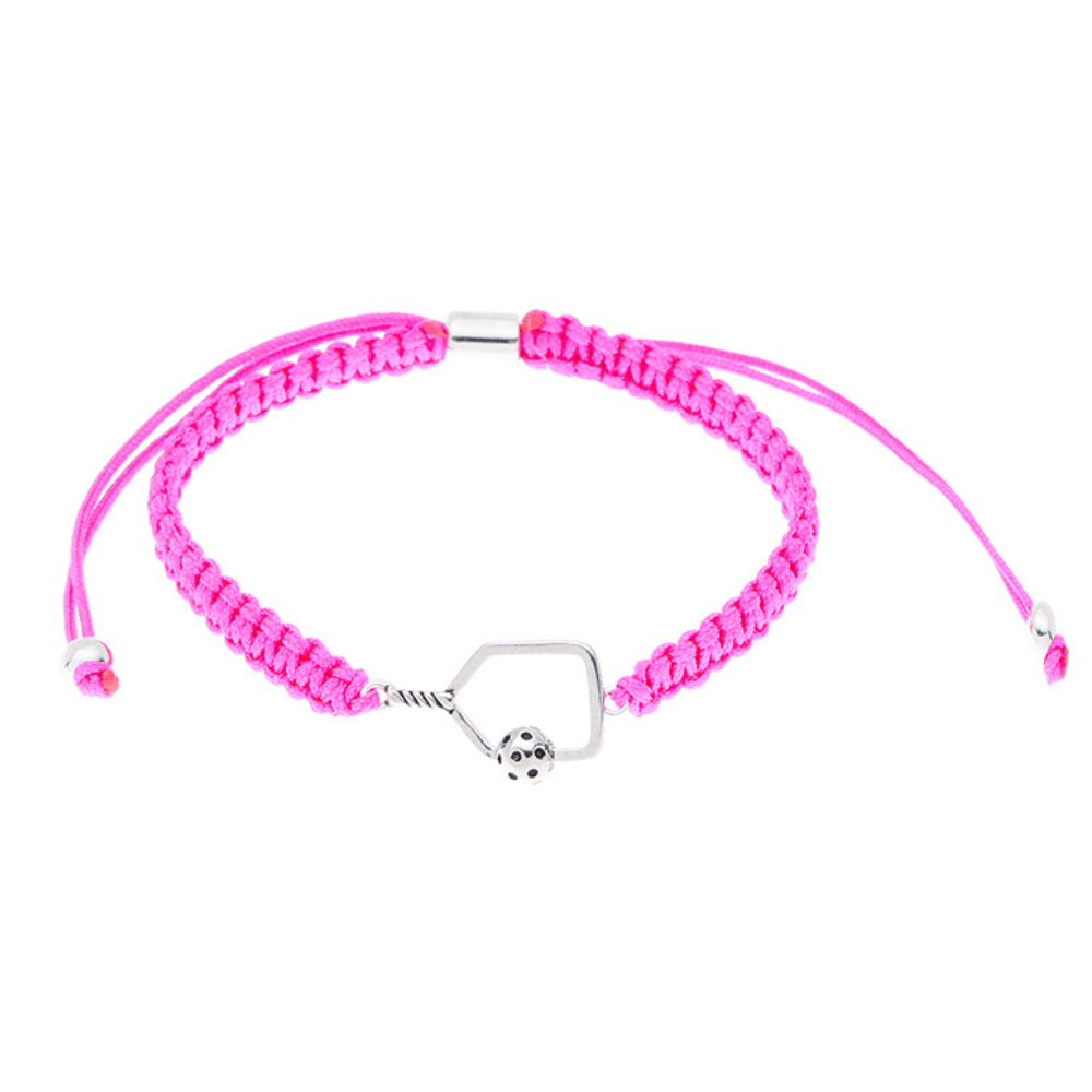 Pickleball Paddle Adjustable Rope Bracelet - Pick Color - Dixie Hike & Style