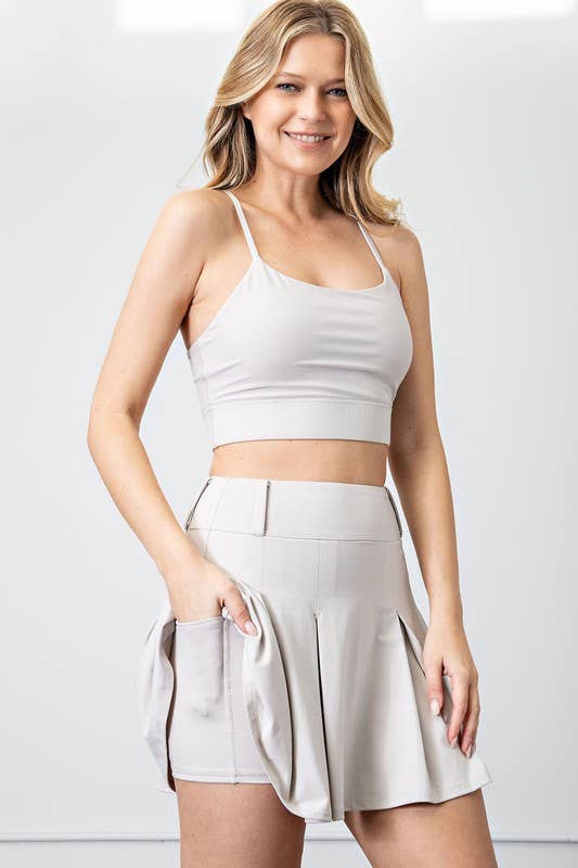 S157037 Butter Soft Pleat Golf Skort