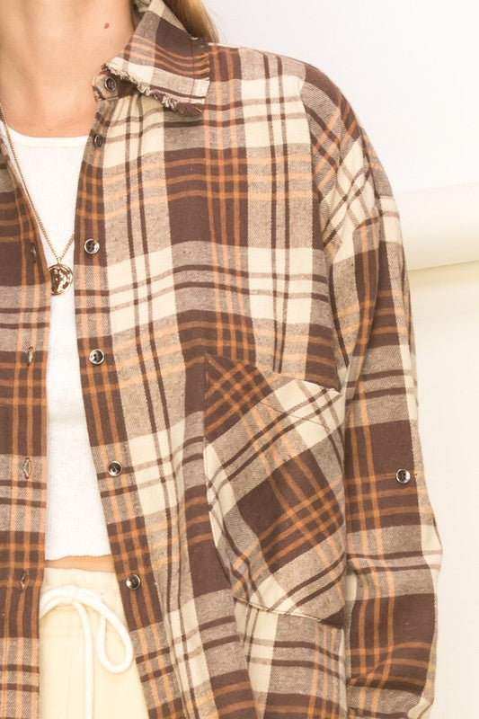Wonder Away Plaid Button Down Shirt - Dixie Hike & Style