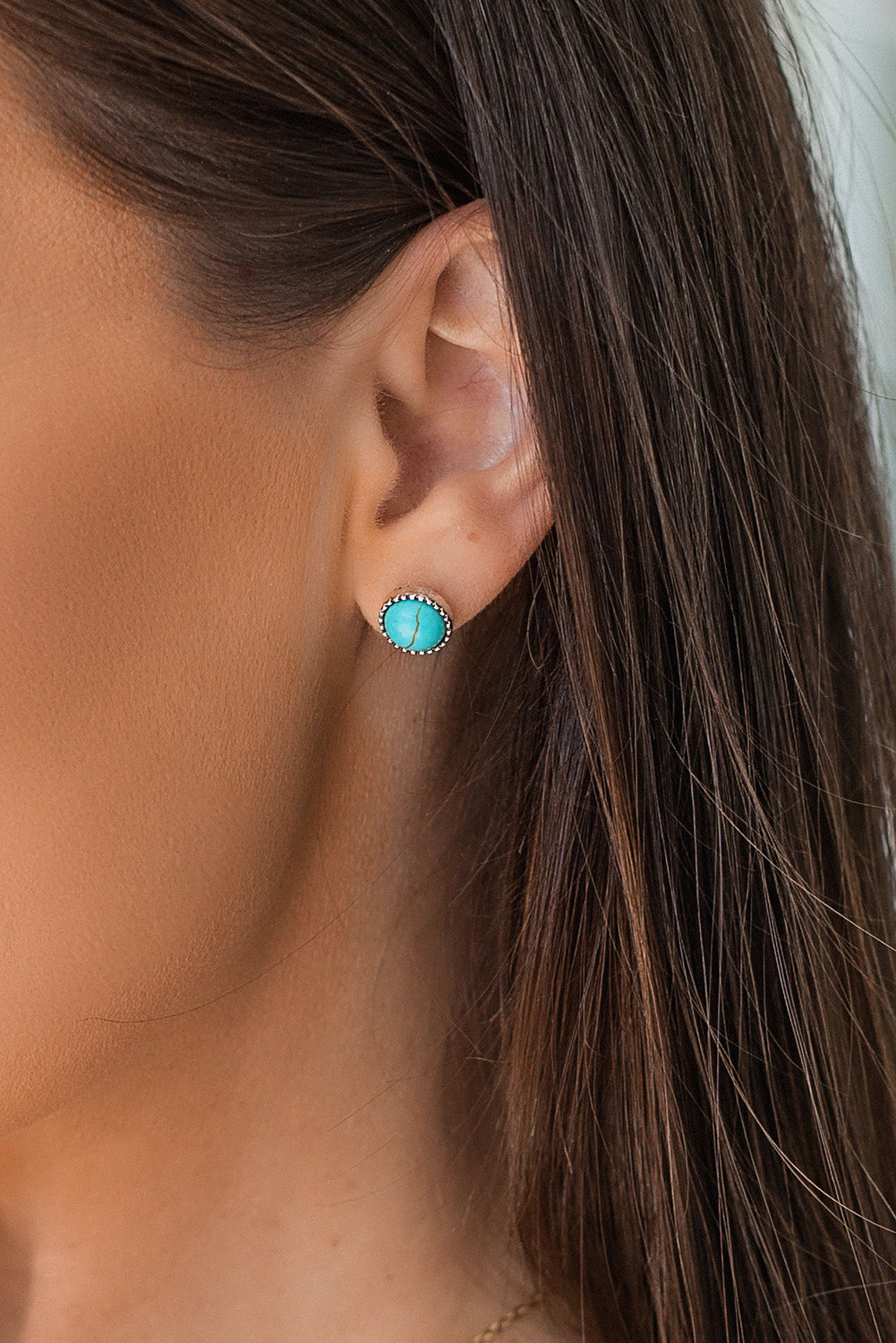 Green Three-piece Turquoise Stud Earrings Set - Dixie Hike & Style