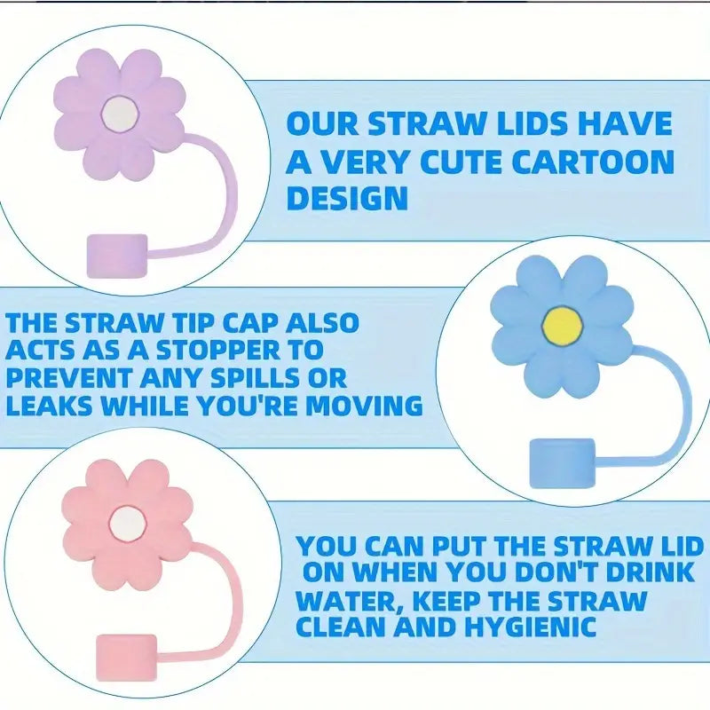 Silicone SplashGuard Straw Caps - For Stanley Tumblers - Dixie Hike & Style