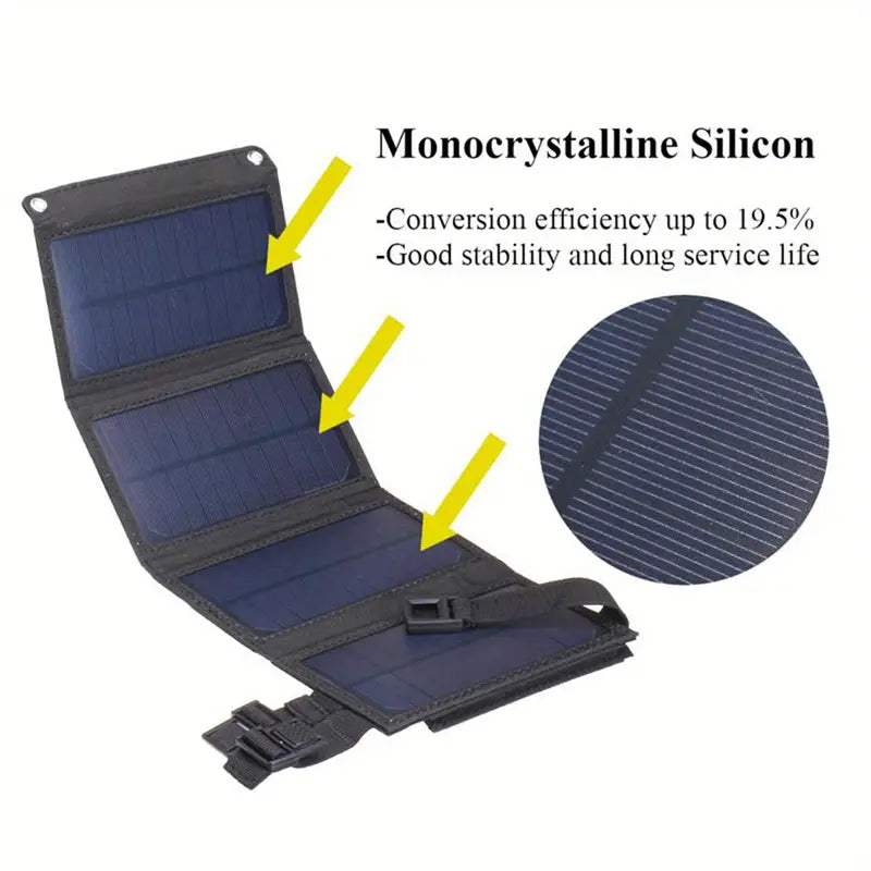 Wild West USB Solar Panel - Portable Power Solution - Dixie Hike & Style
