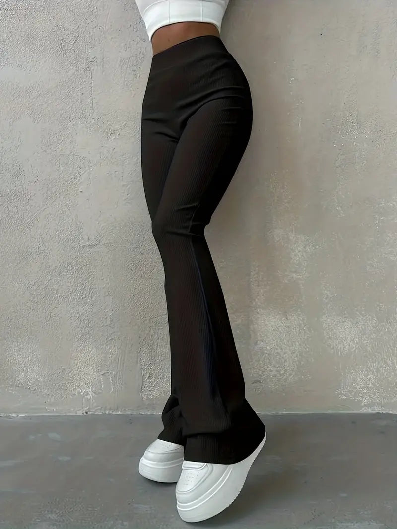 SleekFit Ribbed High-Waist Leggings - Dixie Hike & Style