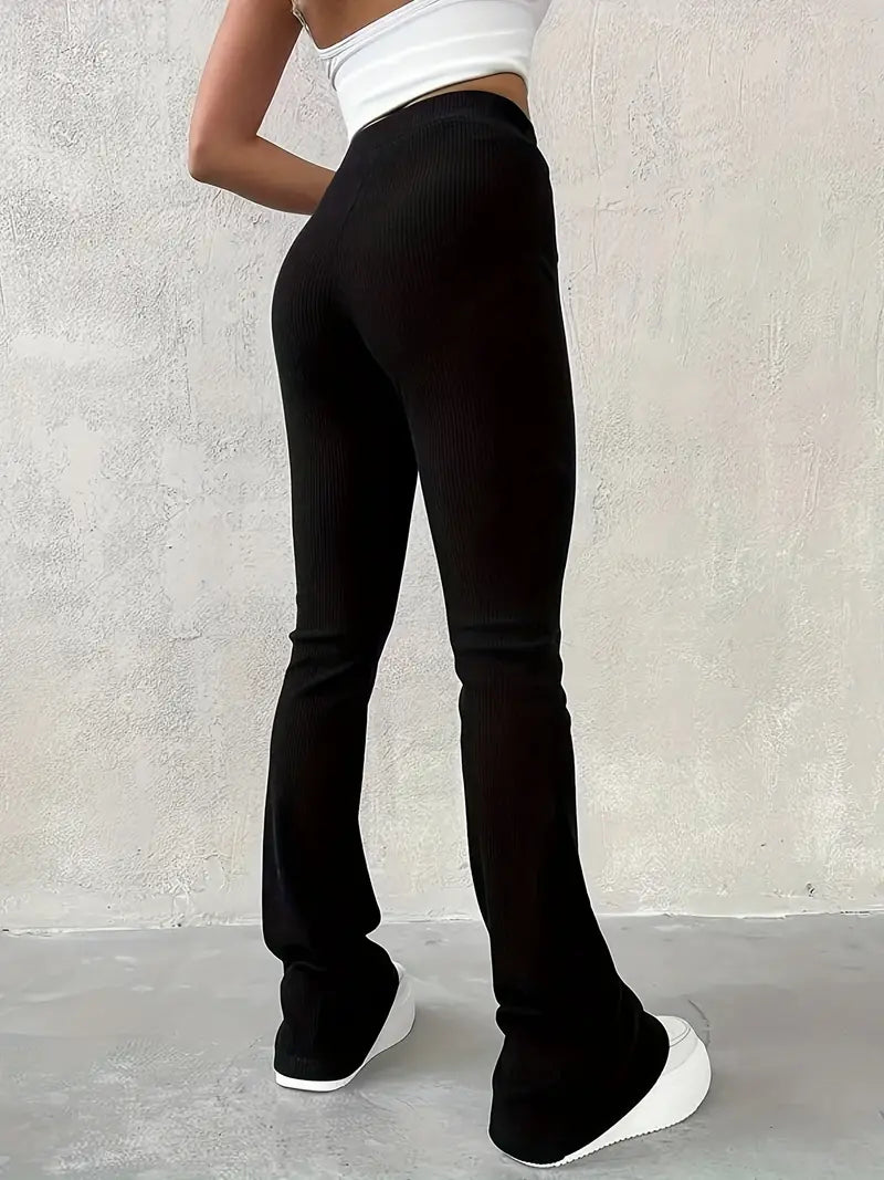 SleekFit Ribbed High-Waist Leggings - Dixie Hike & Style