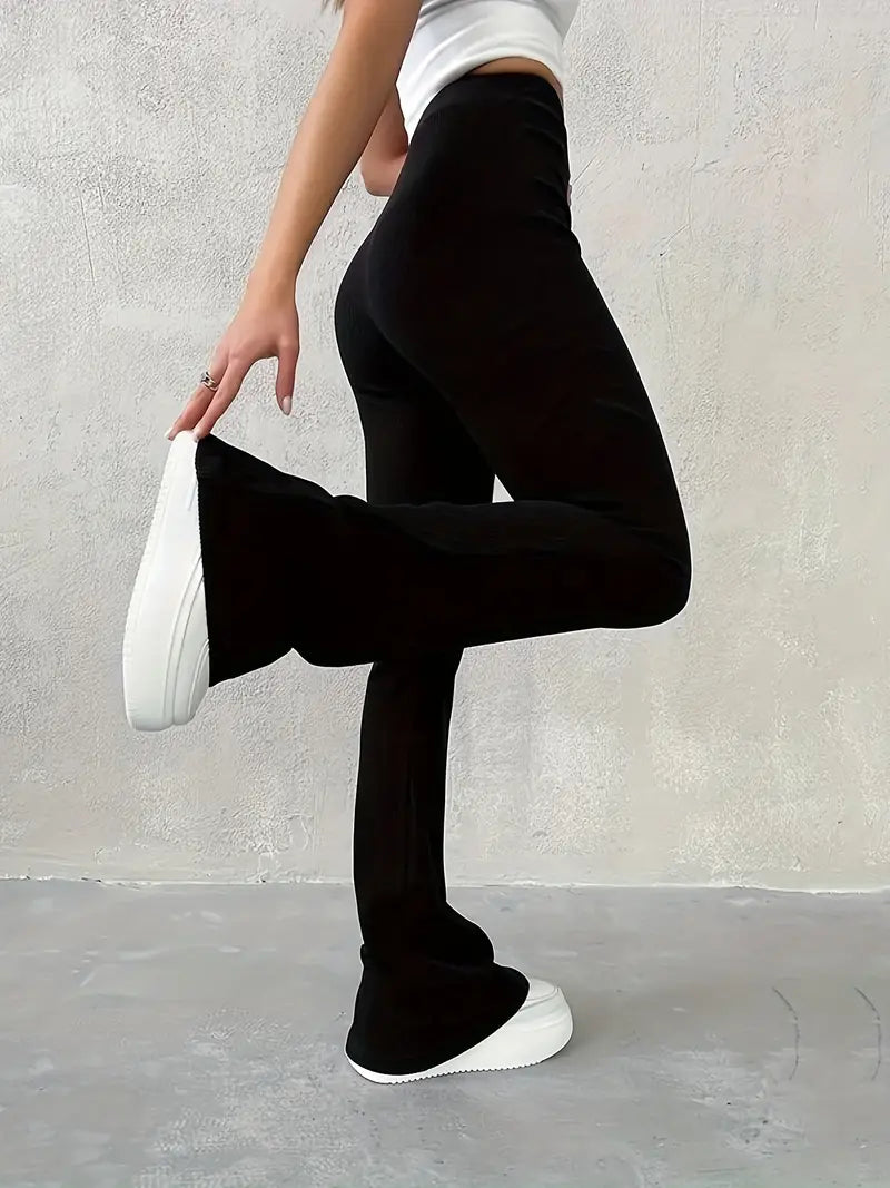 SleekFit Ribbed High-Waist Leggings - Dixie Hike & Style