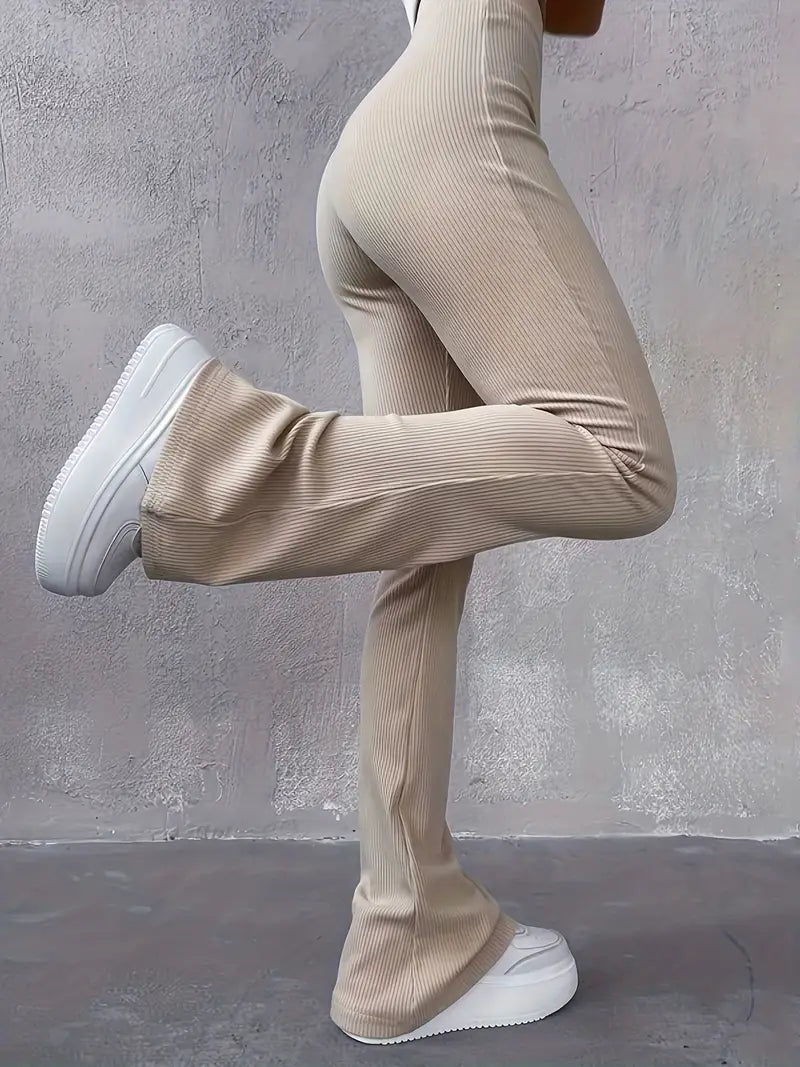 SleekFit Ribbed High-Waist Leggings - Dixie Hike & Style