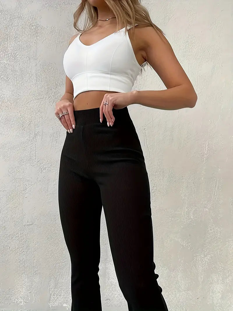 SleekFit Ribbed High-Waist Leggings - Dixie Hike & Style