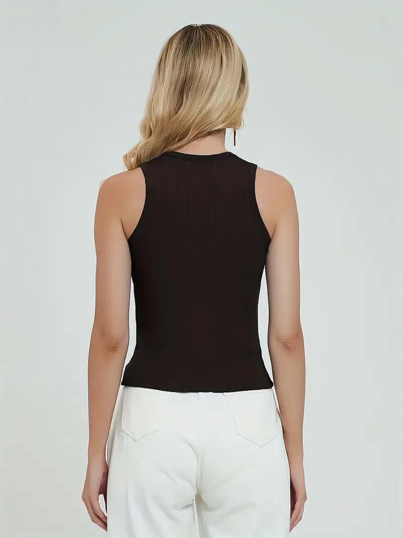 FlexFit Chic Yoga Tank: Your Go-To for Style & Comfort in Active Wear - Dixie Hike & Style