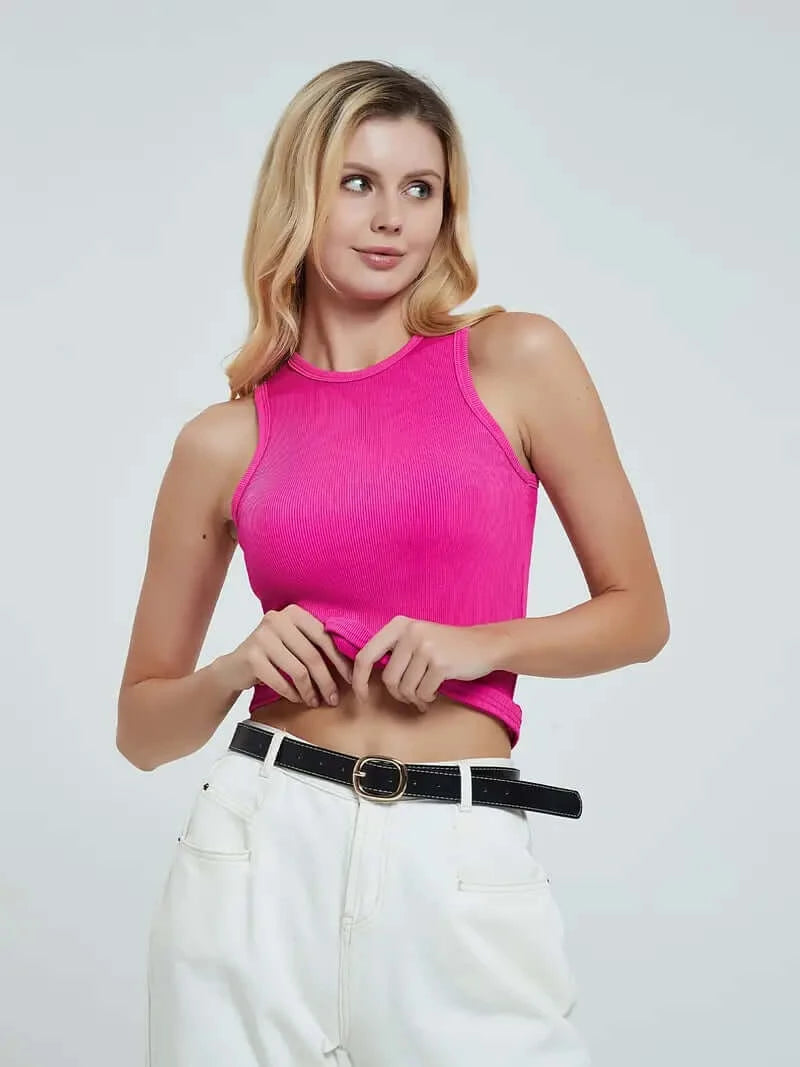 FlexFit Chic Yoga Tank: Your Go-To for Style & Comfort in Active Wear - Dixie Hike & Style