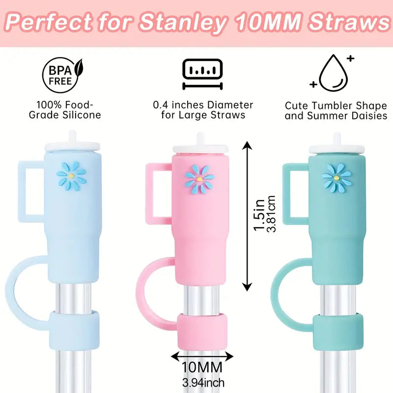 Silicone SplashGuard Straw Caps - For Stanley Tumblers - Dixie Hike & Style