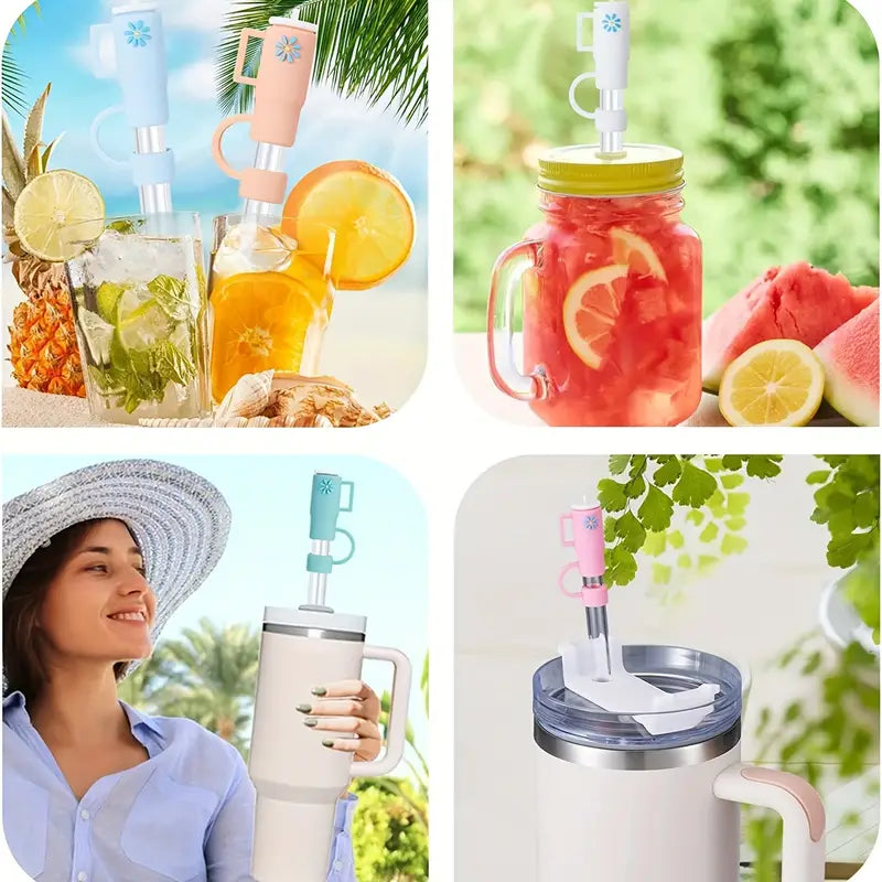 Silicone SplashGuard Straw Caps - For Stanley Tumblers - Dixie Hike & Style