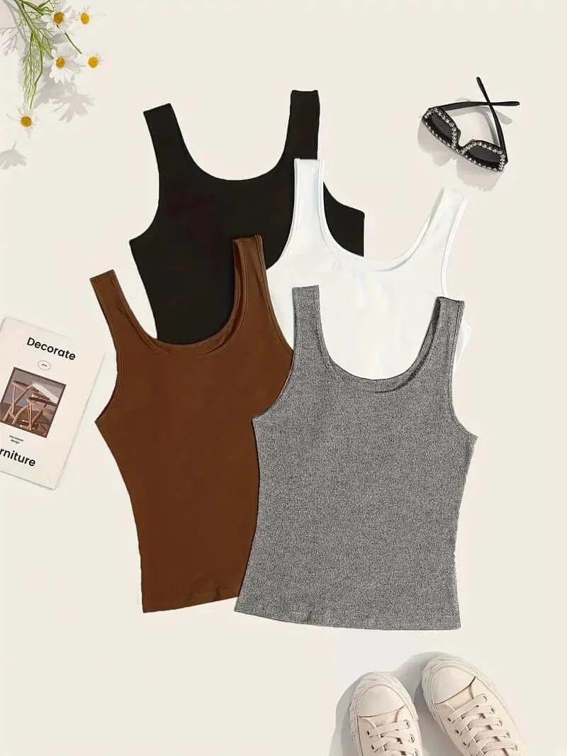 Everyday Essential Sleeveless Tank | Casual Crew Neck Top - Dixie Hike & Style