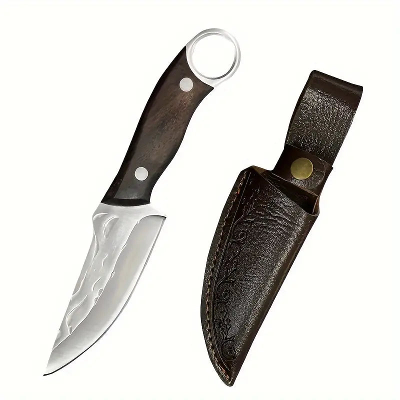 Wild West Butcher's Edge: Multi-Purpose Stainless Steel Meat Knife with Sheath - Dixie Hike & Style