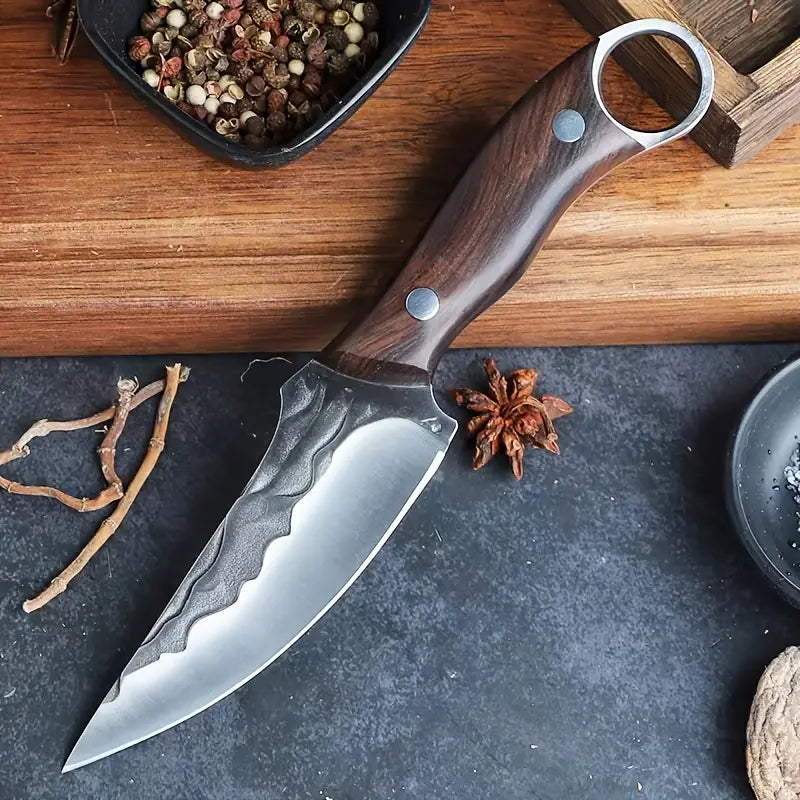 Wild West Butcher's Edge: Multi-Purpose Stainless Steel Meat Knife with Sheath - Dixie Hike & Style