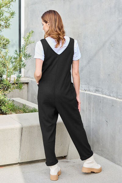 Double Take Full Size Sleeveless Straight Jumpsuit - Dixie Hike & Style