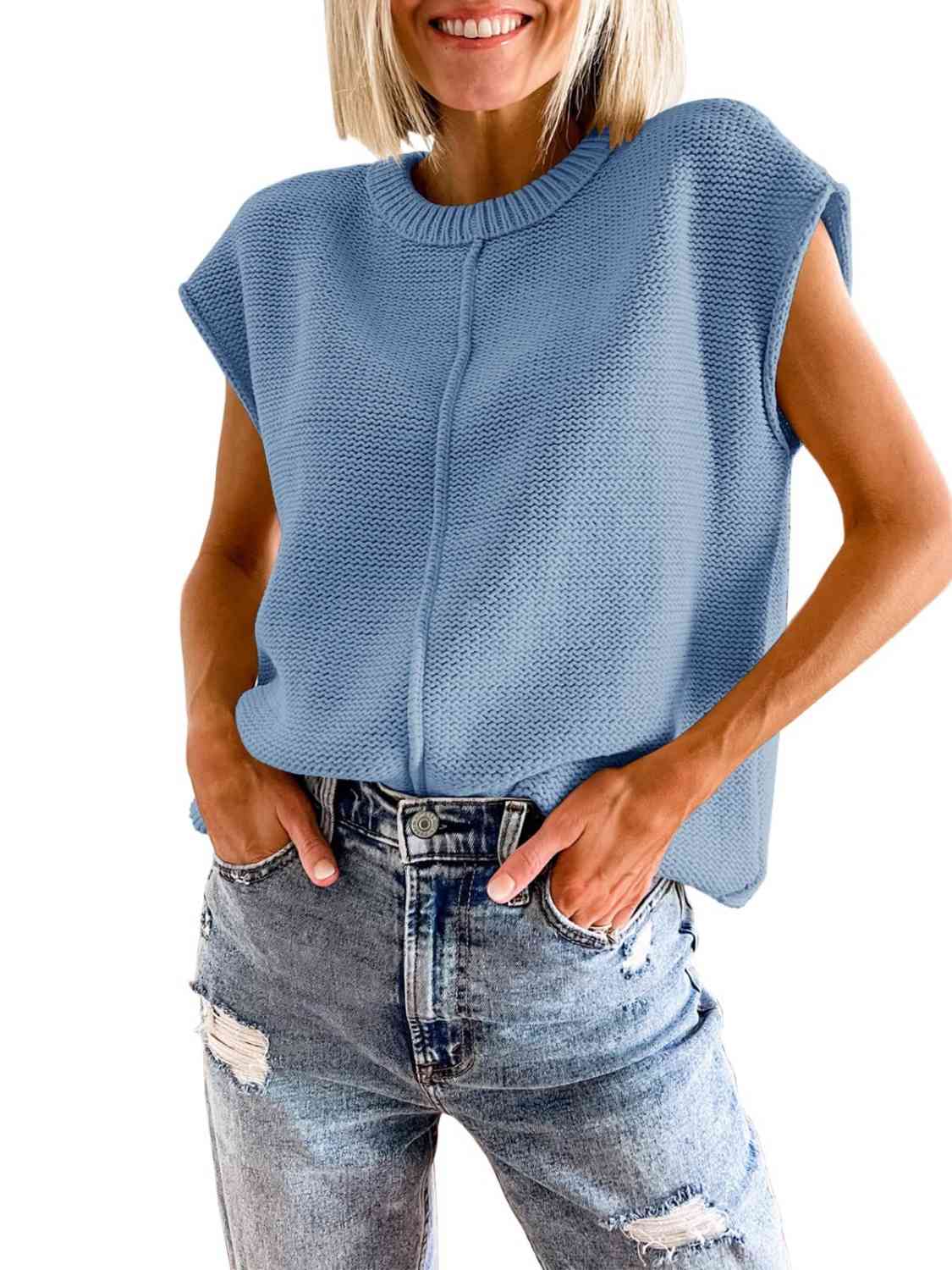 Cap Sleeve Sweater Vest - Dixie Hike & Style